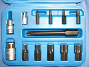 Kit1 Part MN10PC - 10 PC Triple Square Bit Set in Blow-Molded Case M4-M18
